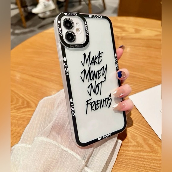 NWT iPhone 13ProMax Snarky Humor Clear Rubber Case w/Black Writing - Picture 4 of 4